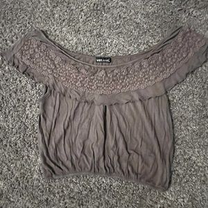 Off the shoulder crop top